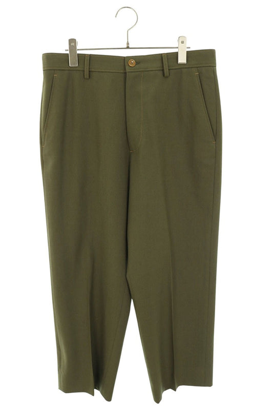 GUCCI Cinch Back Wool Slacks Khaki Size 34