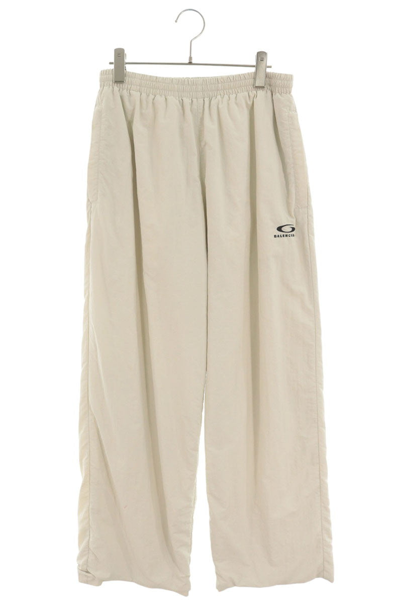 BALENCIAGA Logo Embroidered Nylon Pants White Size S