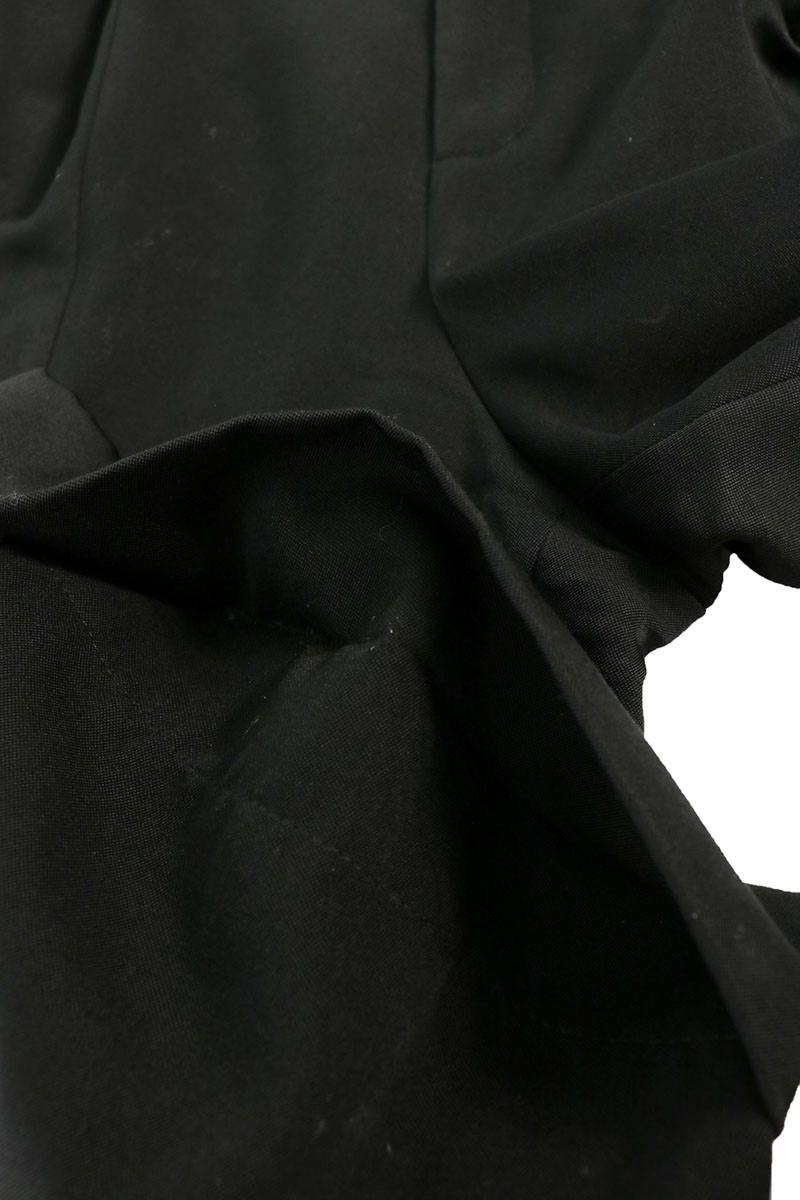 SAINT LAURENT PARIS Black Wool Wide Slacks Trousers Size 46