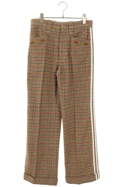 GUCCI 23SS Horsebit Check Wool Pants Brown Size 32