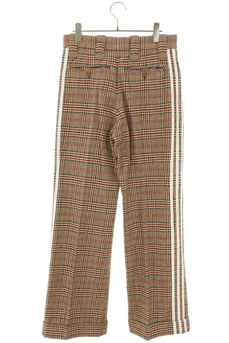 GUCCI 23SS Horsebit Check Wool Pants Brown Size 32