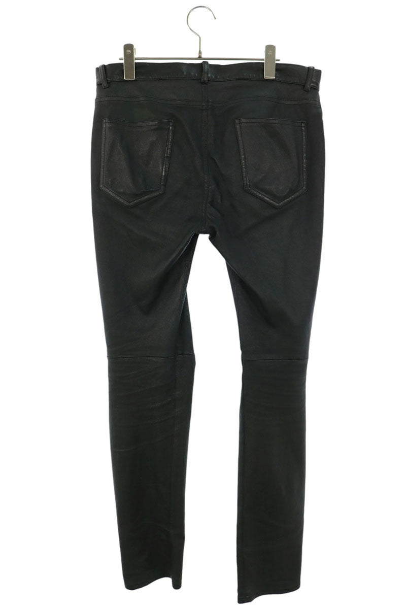 SAINT LAURENT PARIS Lamb Leather Skinny Long Pants Size 36