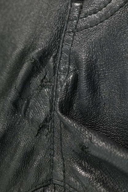 SAINT LAURENT PARIS Lamb Leather Skinny Long Pants Size 36