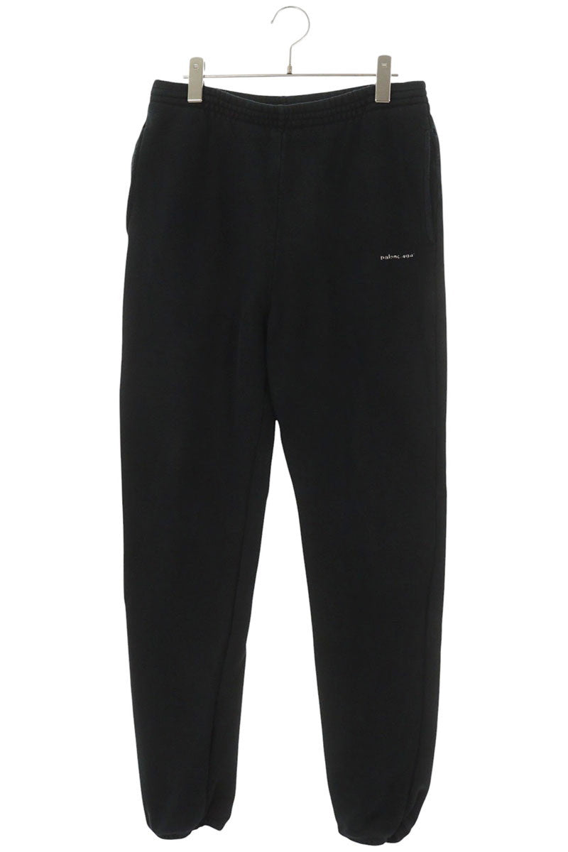 BALENCIAGA Logo Print Sweatpants Black Size 28