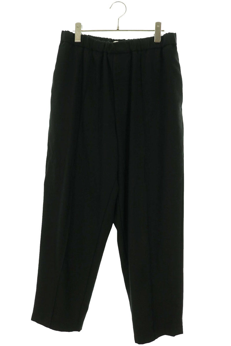 JILSANDER 24SS Black Wool Easy Tapered Slacks Size 46