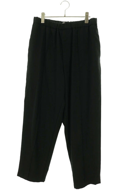 JILSANDER 24SS Black Wool Easy Tapered Slacks Size 46