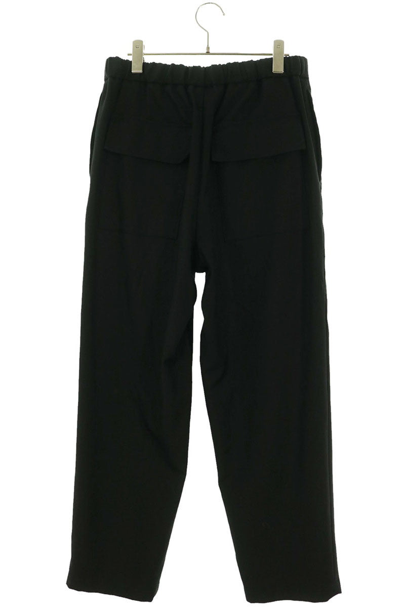 JILSANDER 24SS Black Wool Easy Tapered Slacks Size 46