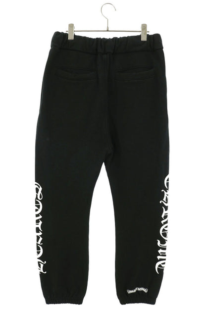 Chrome Hearts SWEAT PANTS Side Logo Print Black Size 30