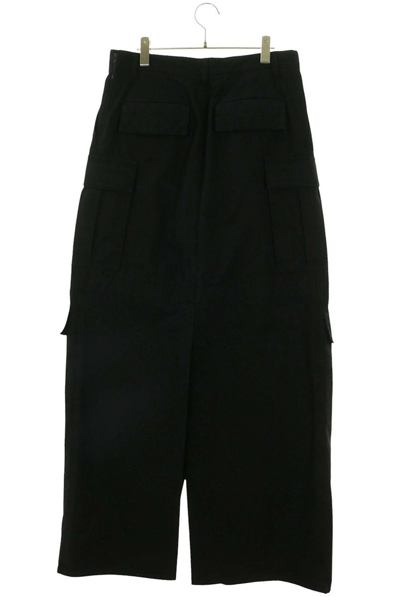BALENCIAGA Black Cotton Apron Cargo Pants Size 28