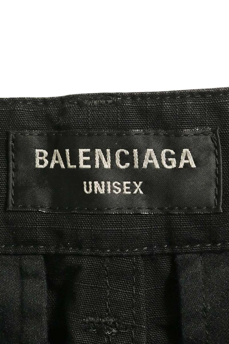 BALENCIAGA Black Cotton Apron Cargo Pants Size 28