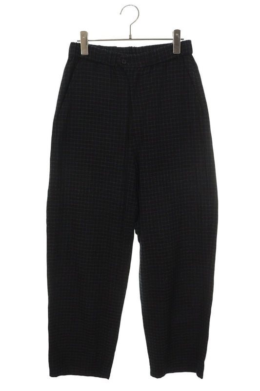 ULTERIOR Cotton Checked Pants Black Size 34