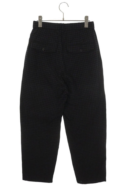 ULTERIOR Cotton Checked Pants Black Size 34