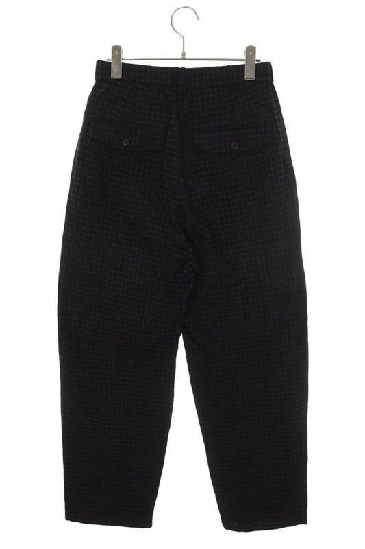 ULTERIOR Cotton Checked Pants Black Size 34