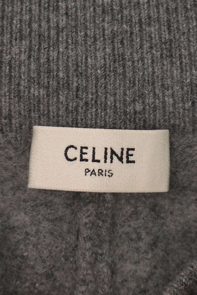 CELINE Logo Knit Wool Cashmere Jogger Pants Gray Size 30