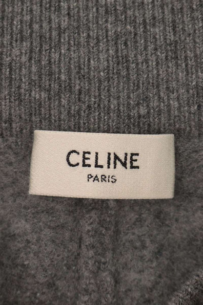 CELINE Logo Knit Wool Cashmere Jogger Pants Gray Size 30