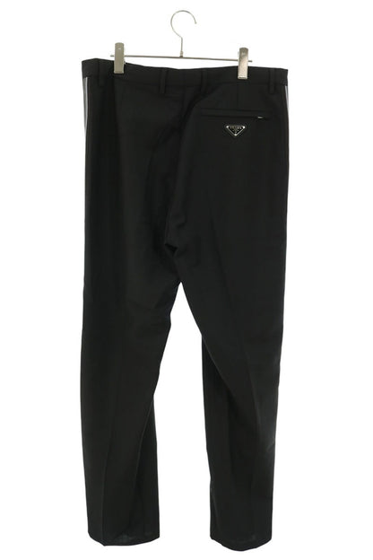 PRADA Triangle Logo Sideline Mohair Wool Slacks Size 34