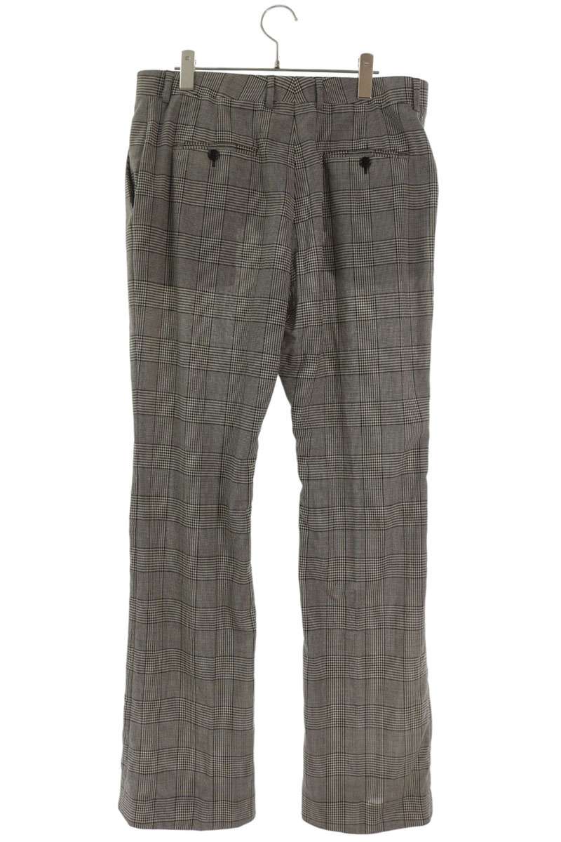 CELINE Check Flare Wool Pants Gray Size 52