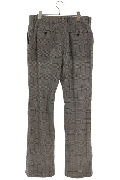 CELINE Check Flare Wool Pants Gray Size 52