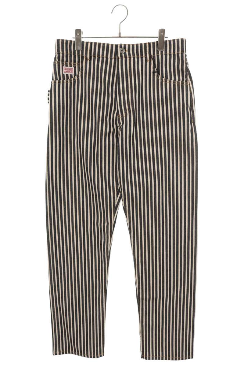 BOTTEGA VENETA Stripe Cotton Button Pants Blue/White Size 46