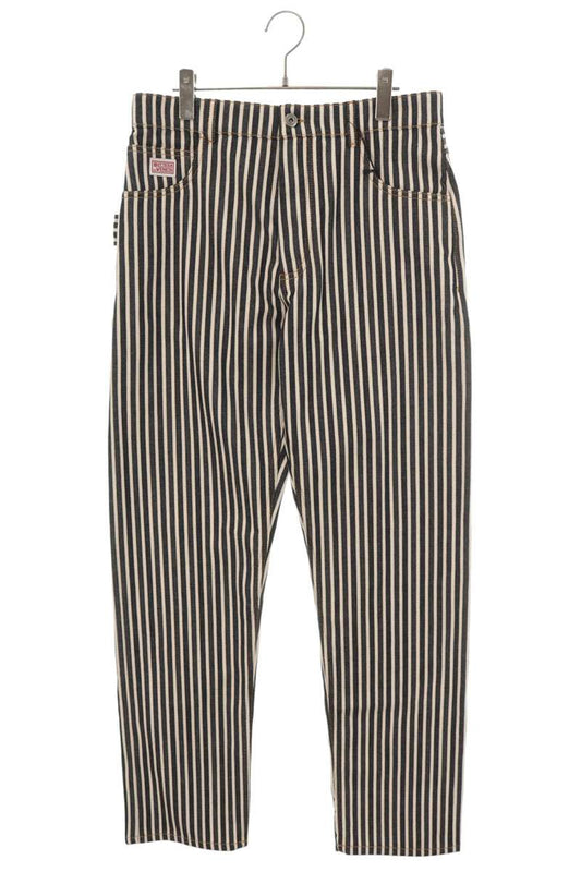 BOTTEGA VENETA Stripe Cotton Button Pants Blue/White Size 46