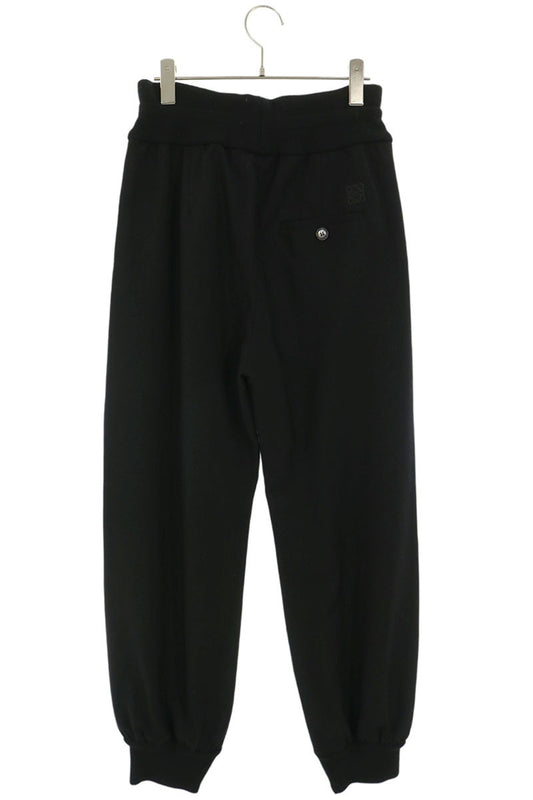 LOEWE Anagram Embroidered Wool Easy Slacks Black Size 30