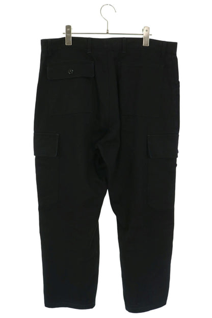 PRADA Triangle Logo Cotton Cargo Pants Black Size 34
