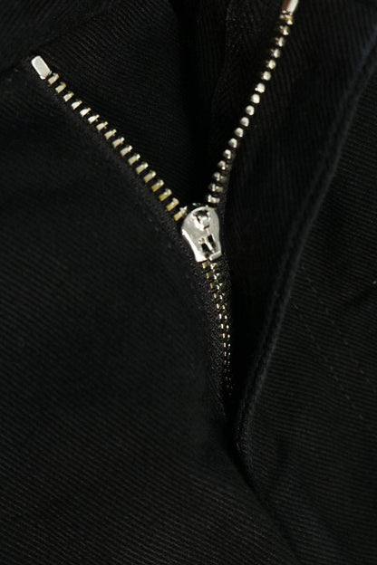 PRADA Triangle Logo Cotton Cargo Pants Black Size 34