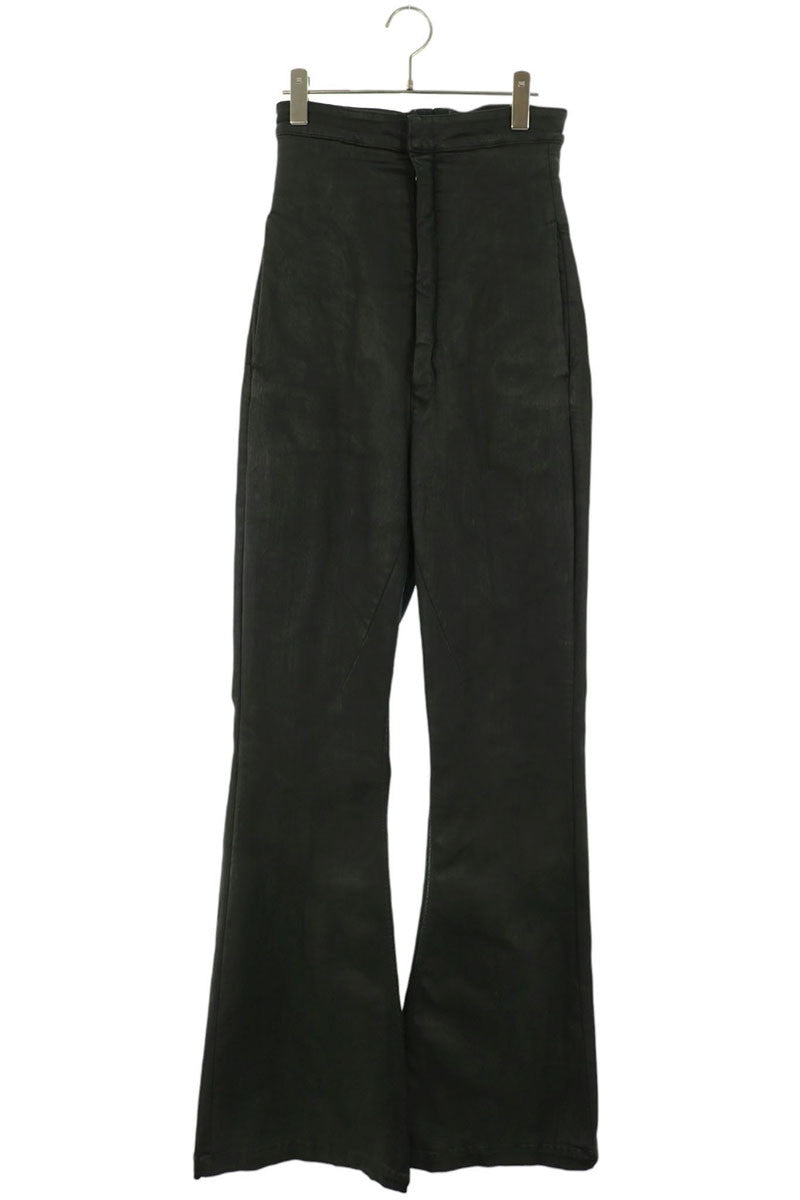 Rick Owens DIRT BOLAN Coated Flare Pants Black Size 46