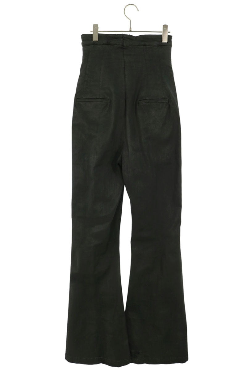 Rick Owens DIRT BOLAN Coated Flare Pants Black Size 46