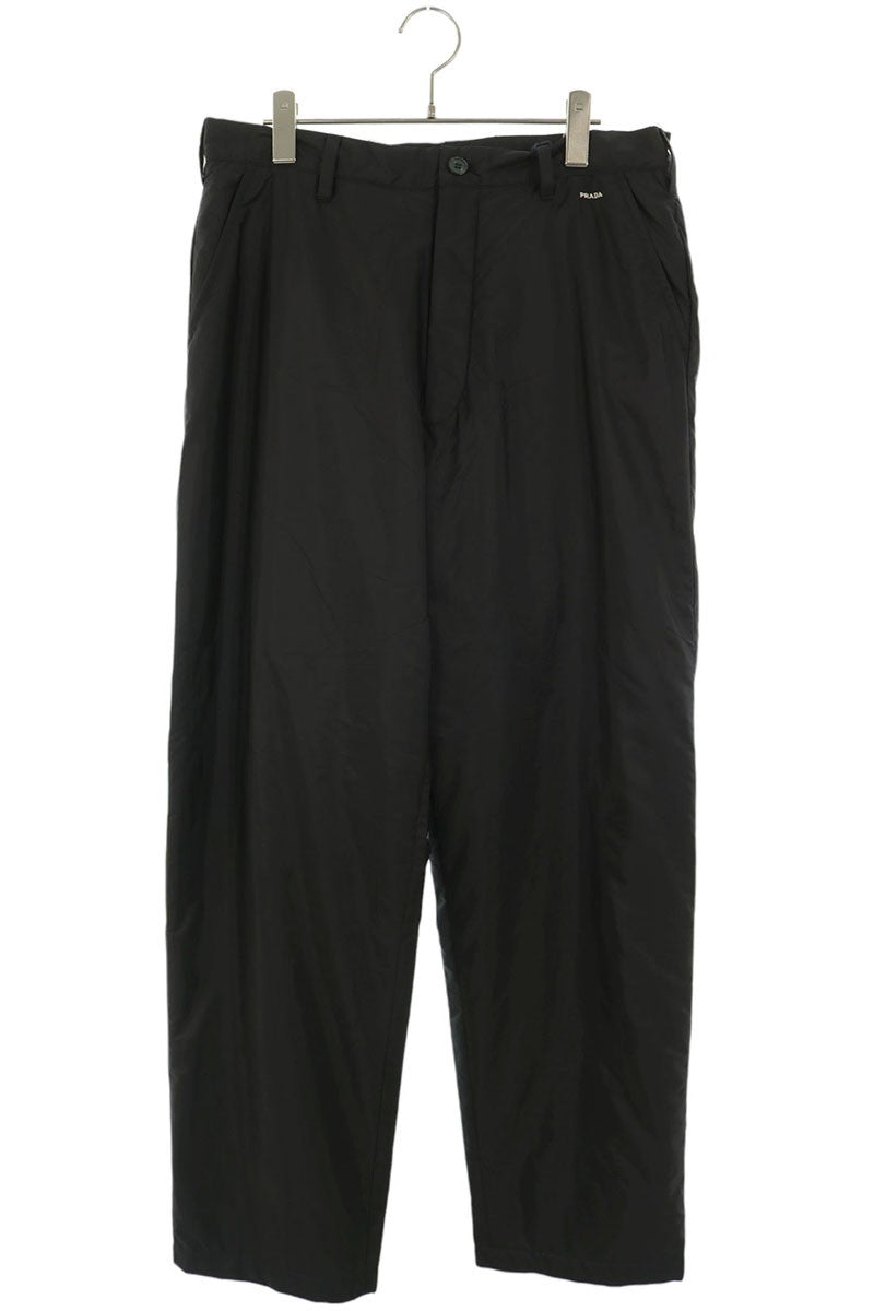 PRADA Re-Nylon Logo Padded Nylon Pants Black Size 36