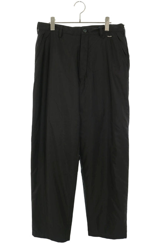 PRADA Re-Nylon Logo Padded Nylon Pants Black Size 36