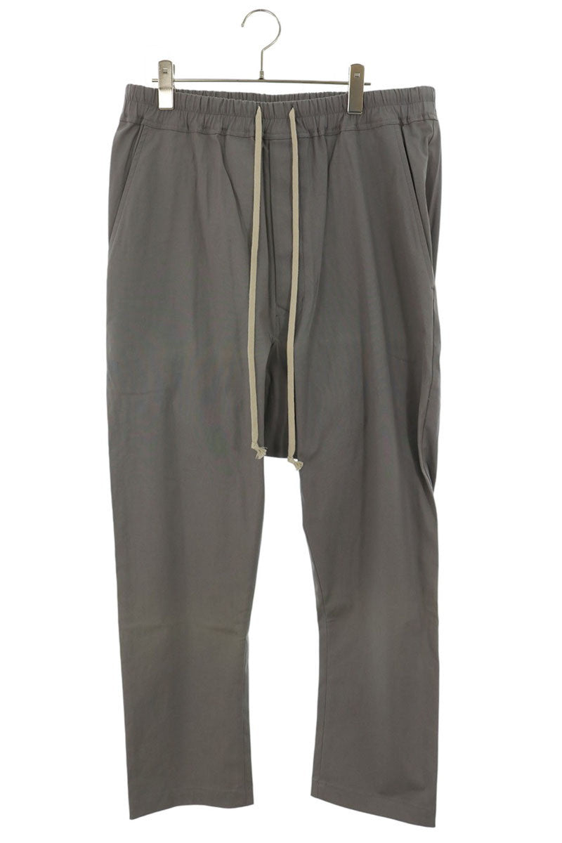 Rick Owens Drawstring Sarouel Pants Gray Cotton Size 52