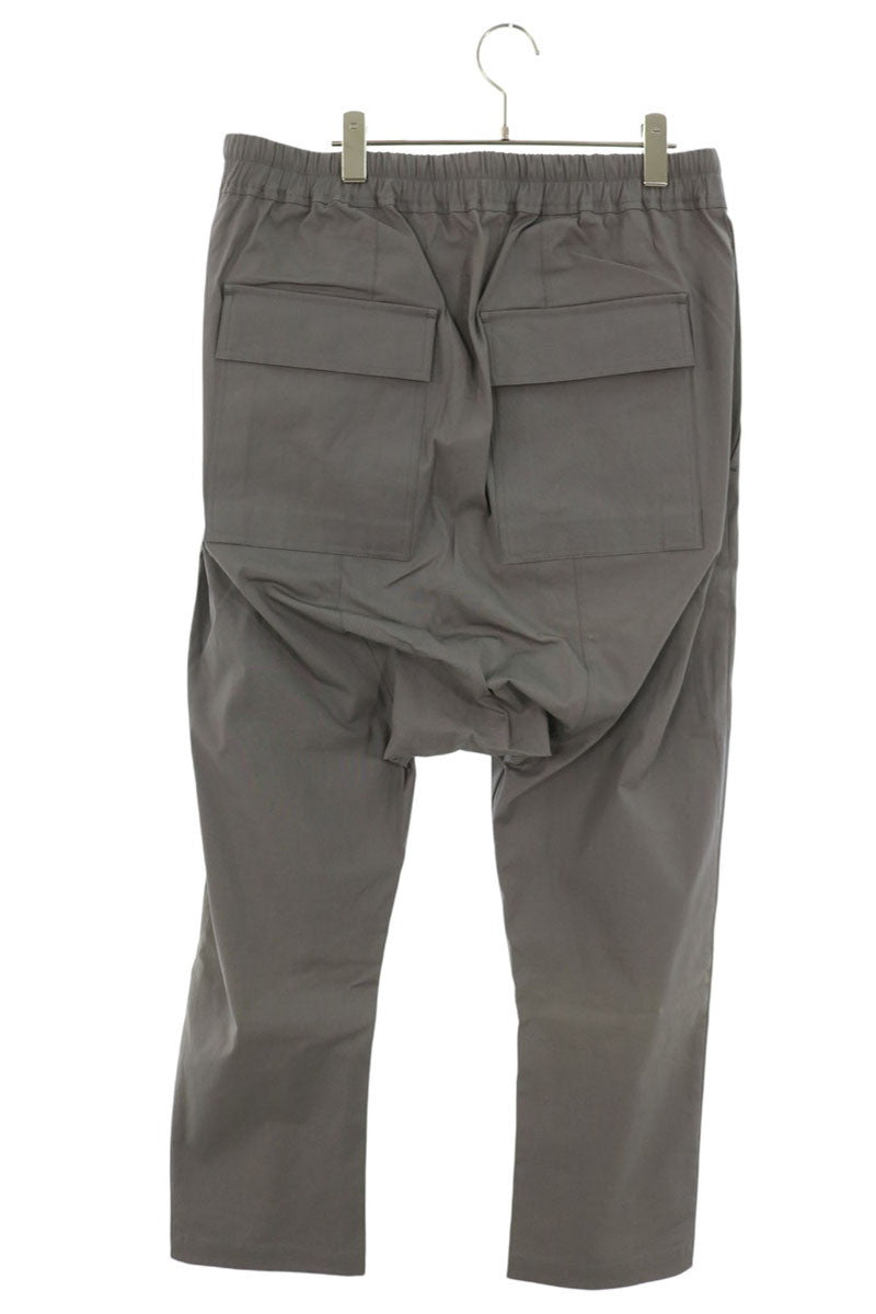 Rick Owens Drawstring Sarouel Pants Gray Cotton Size 52