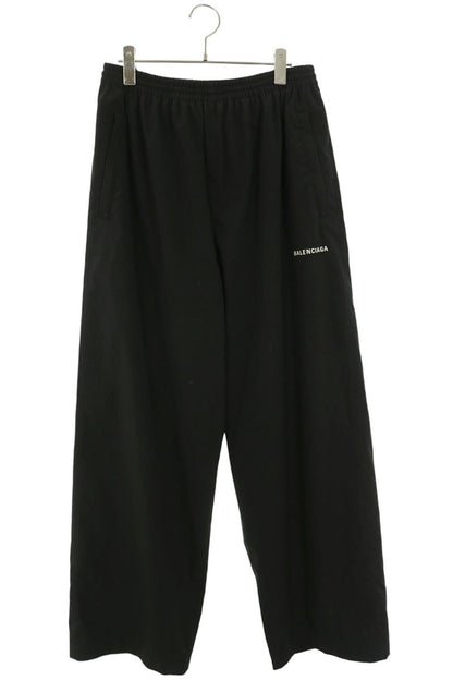 BALENCIAGA Logo Embroidered Nylon Pants Black Size XS