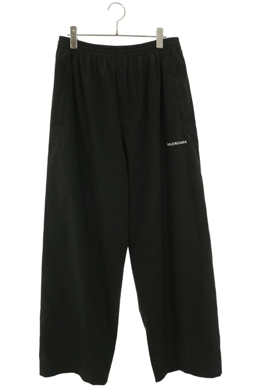 BALENCIAGA Logo Embroidered Nylon Pants Black Size XS