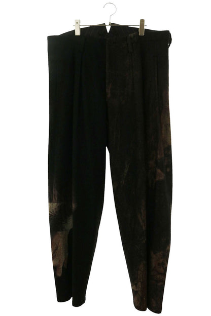 YOHJI YAMAMOTO POUR HOMME Beksinski Print Wool Pants Size 3