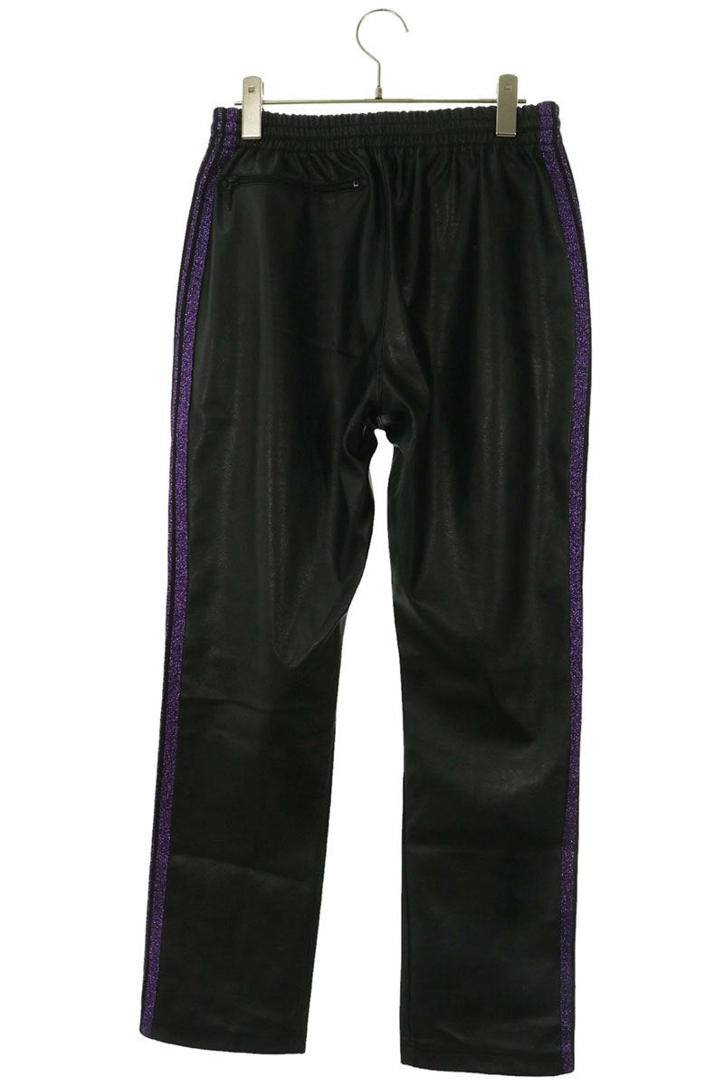 Needles 19AW Faux Leather Pants Black/Purple Size S