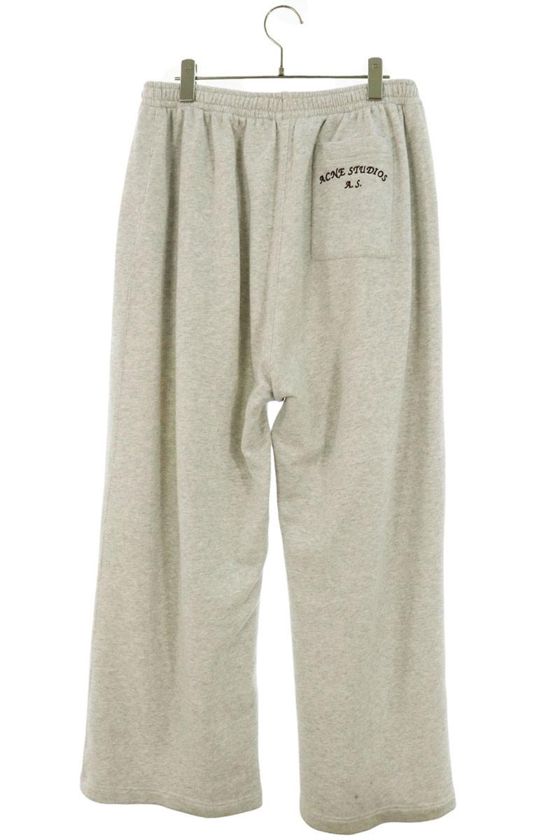 ACNE STUDIOS Fleece Logo Sweatpants Gray Size S
