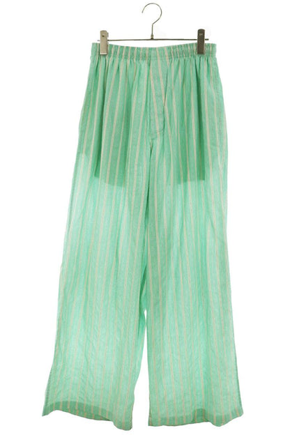 BALENCIAGA Striped Pajama Pants Green/White Size XXS
