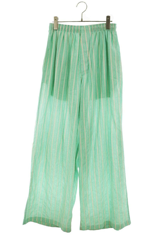 BALENCIAGA Striped Pajama Pants Green/White Size XXS