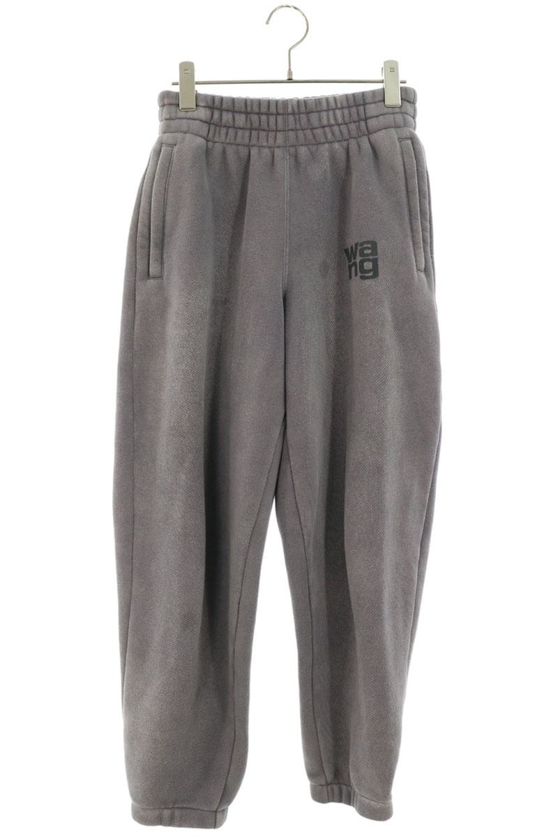 ALEXANDER WANG Logo Print Vintage Wash Pants Gray Size XS