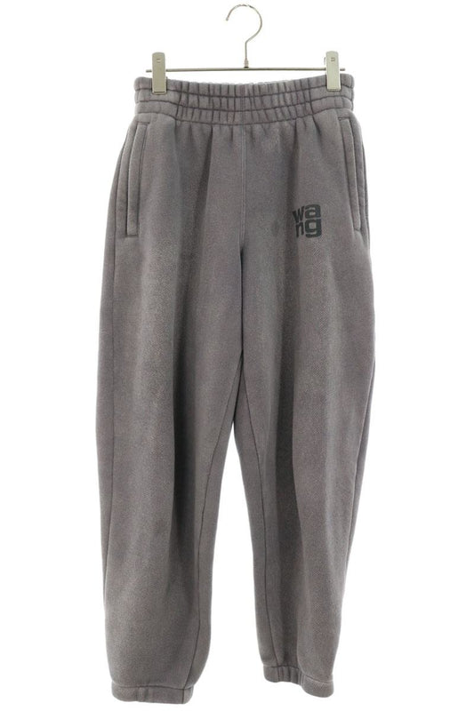 ALEXANDER WANG Logo Print Vintage Wash Pants Gray Size XS
