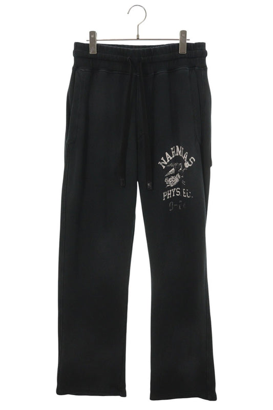 NAHMIAS Vintage Distressed Cotton Sweatpants Black Size M