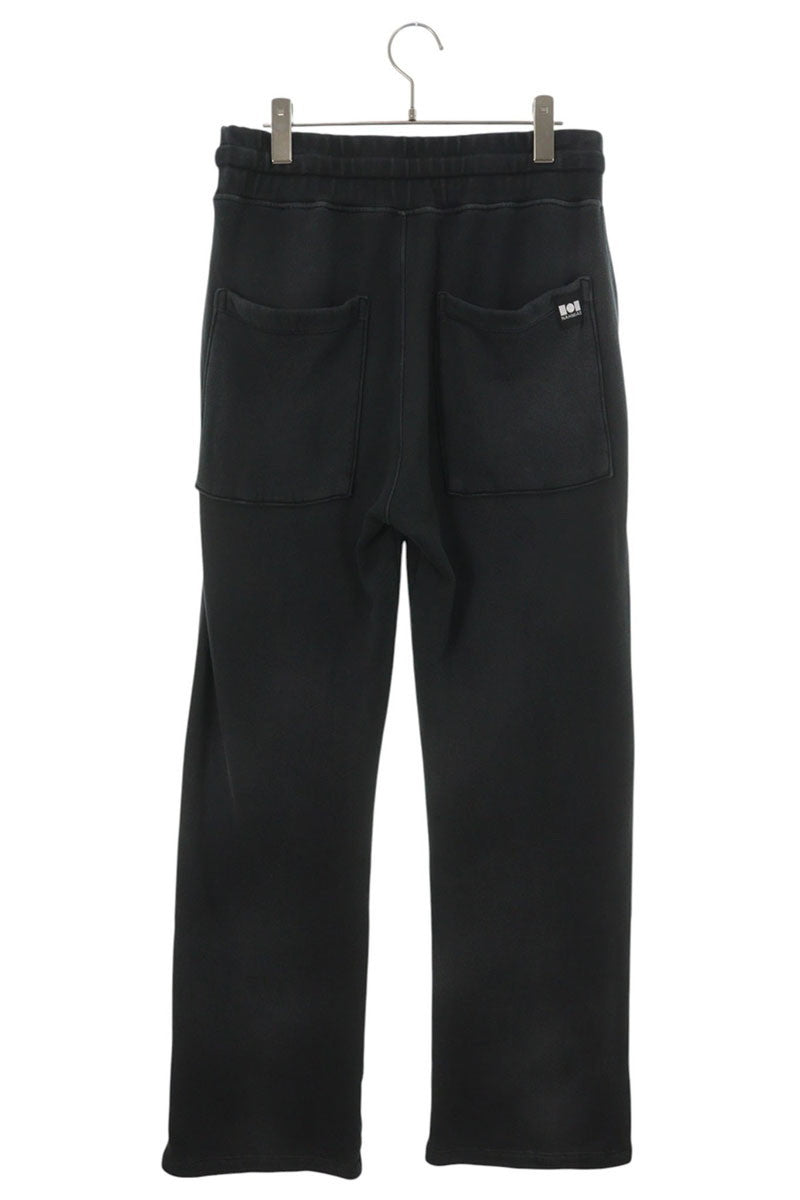 NAHMIAS Vintage Distressed Cotton Sweatpants Black Size M