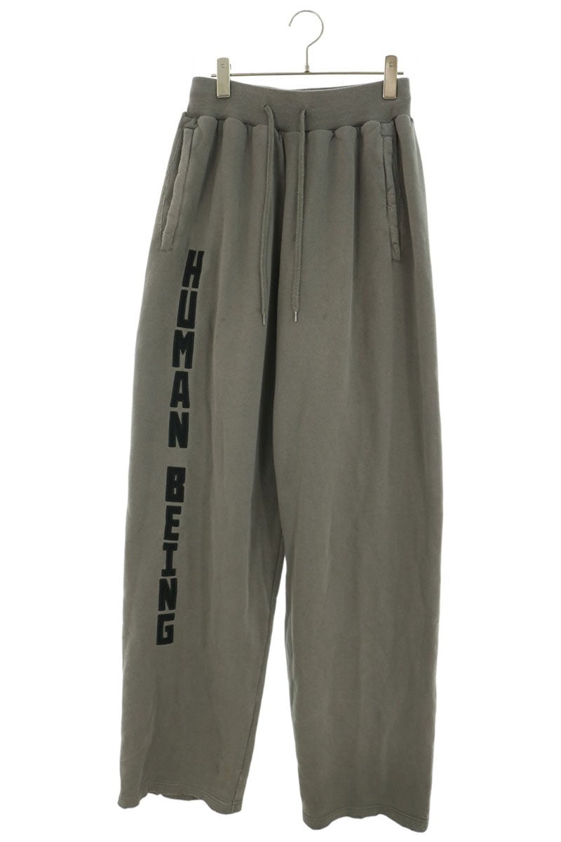 BALENCIAGA Human Being Patch Sweatpants Gray Size XXS