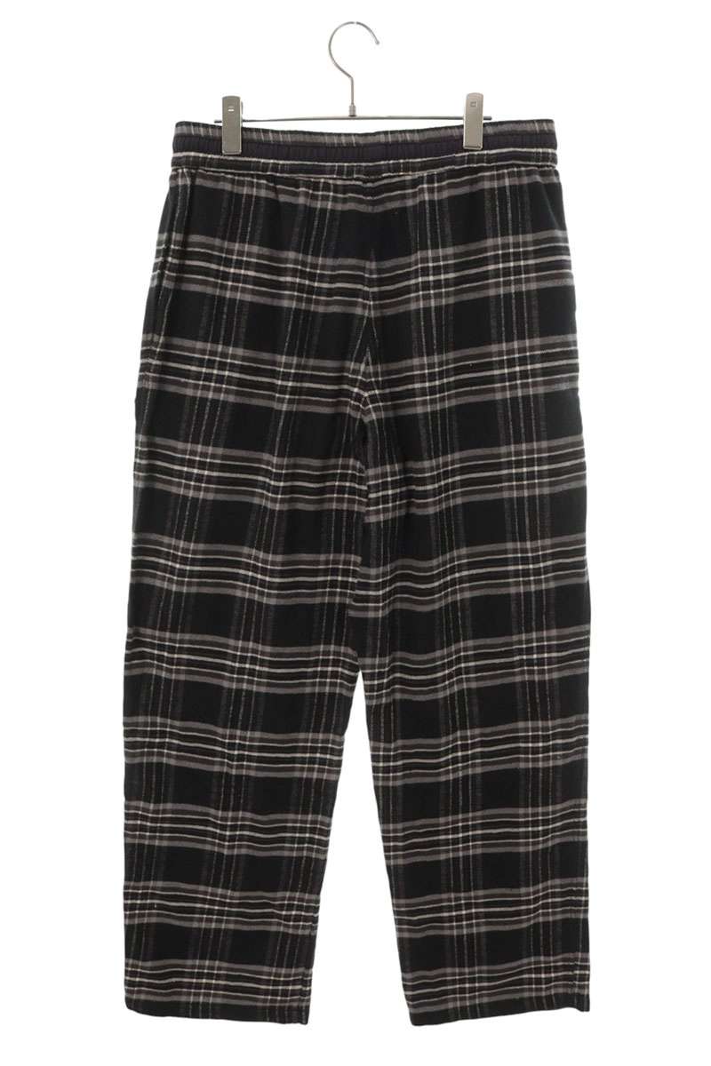 Chrome Hearts Cross Leather Patch Flannel Check Pants Size L