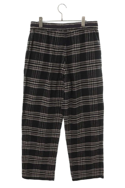 Chrome Hearts Cross Leather Patch Flannel Check Pants Size L