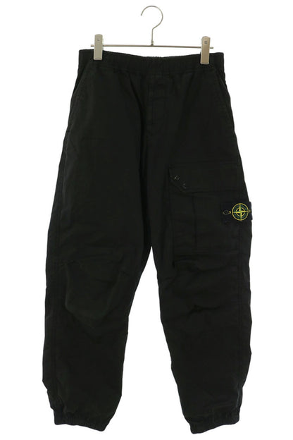 STONEISLAND Supima Cotton Twill Cargo Pants Black Size 28