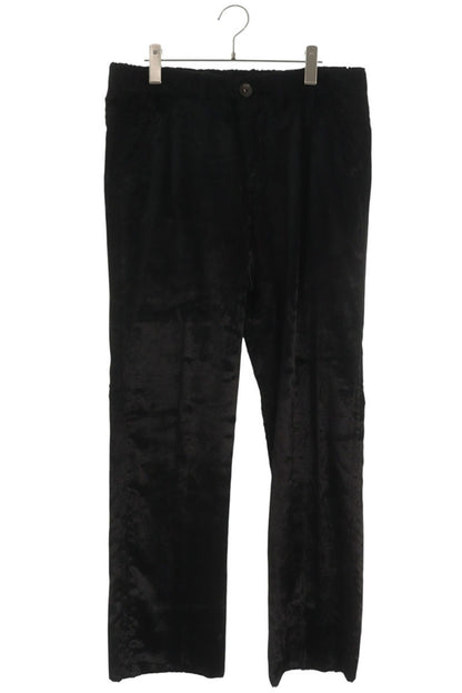 EMPORIO ARMANI Velour Straight Pants Black Size 48