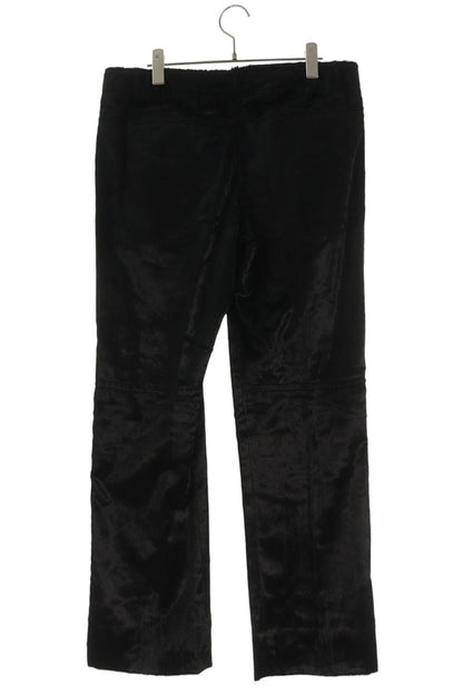 EMPORIO ARMANI Velour Straight Pants Black Size 48